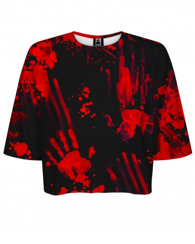 T-shirt Crop Zombie Black