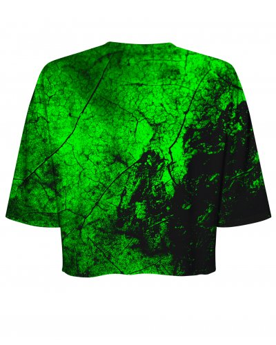 T-shirt Crop Green Wall