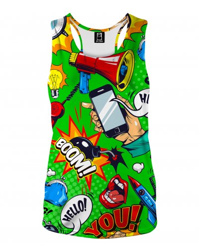 Tank Top Comic Green