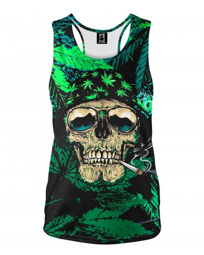 Bokserka Rasta Skull Green