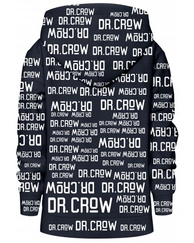 Hoodie with the hood Dr.Crow Text Black