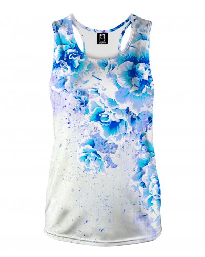 Tank Top Beautifull Flowers Blue