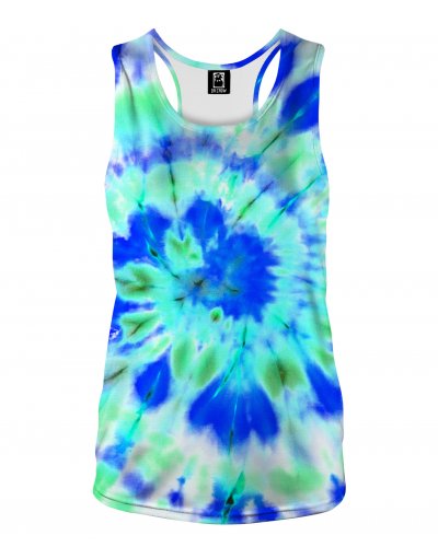 Tank Top Tie Die Green