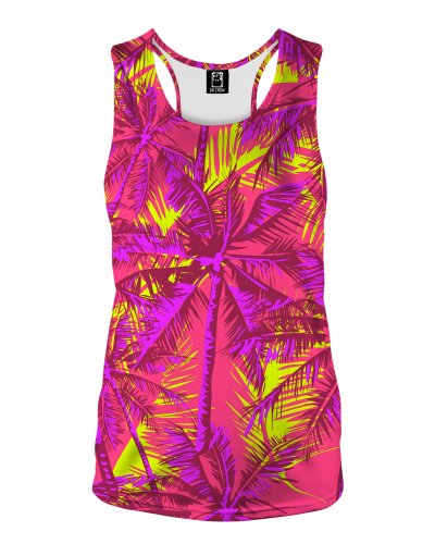 Tank Top Neon Palms Pink