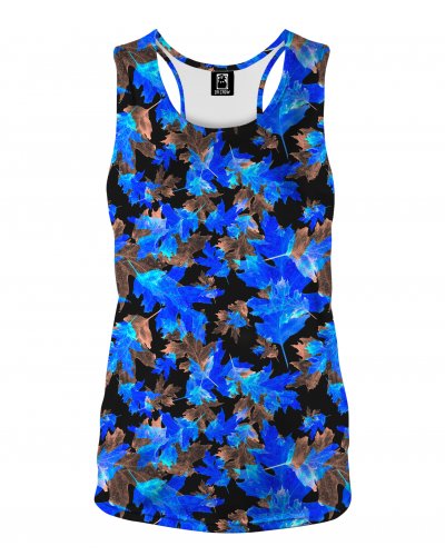 Tank Top Blue Leaves