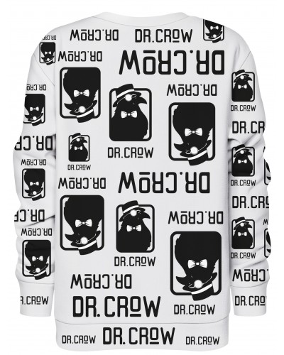 Hoodie without the hood Dr.Crow Logo White