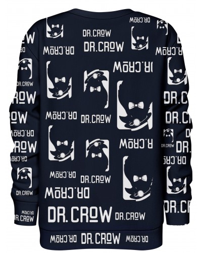 Hoodie without the hood Dr.Crow Logo Black