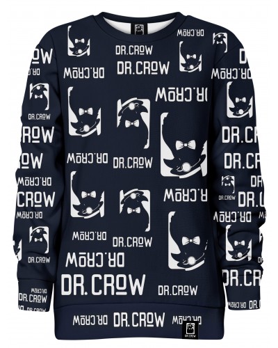 Hoodie without the hood Dr.Crow Logo Black