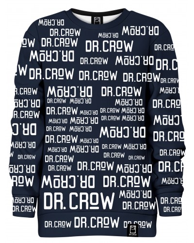 Bluza bez kaptura Dr.Crow Text Black