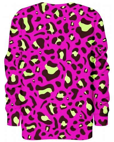 Bluza bez kaptura Leopard Pink