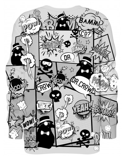 Hoodie without the hood Comic Gray