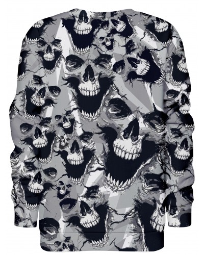 Hoodie without the hood Skull Gray