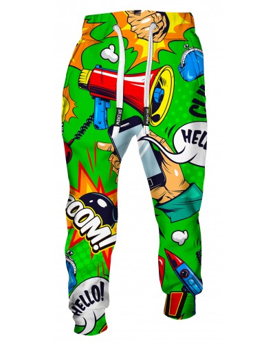 Trousers Comic Green