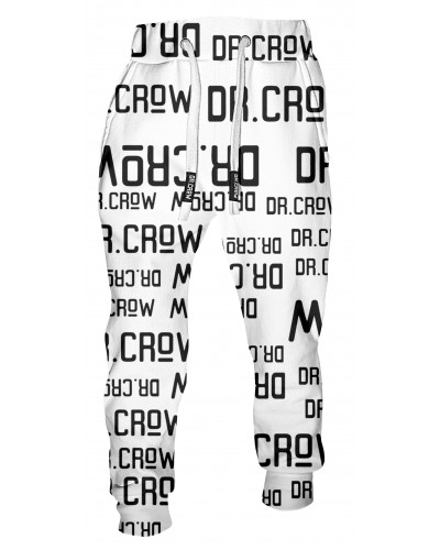 Trousers Dr.Crow Text White