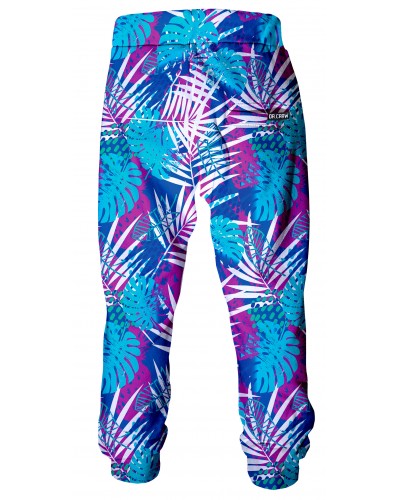 Trousers Blue Palms