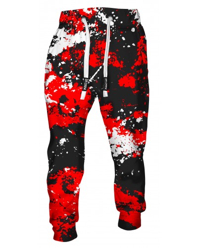 Trousers Marble Black Red