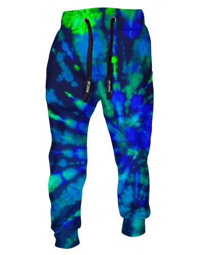 Trousers Tie Die Blue