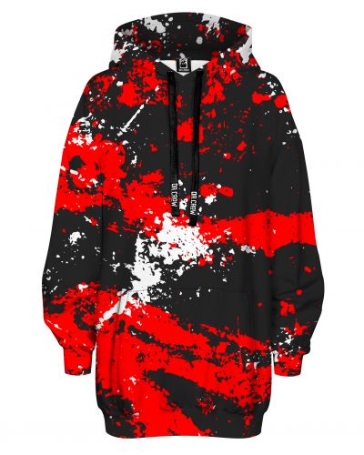 Hoodies Oversize Marble Black Red