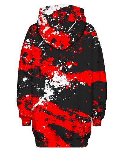 Hoodies Oversize Marble Black Red