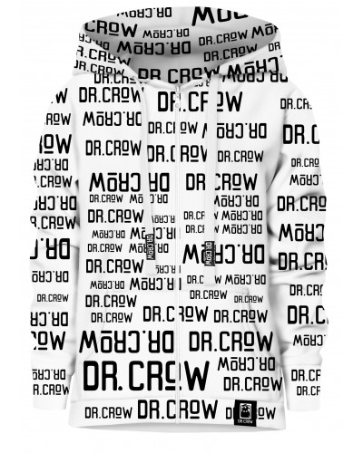 Hoodies zip Dr.Crow Text White