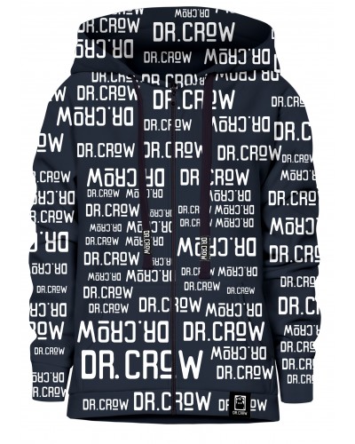 Hoodies zip Dr.Crow Text Black