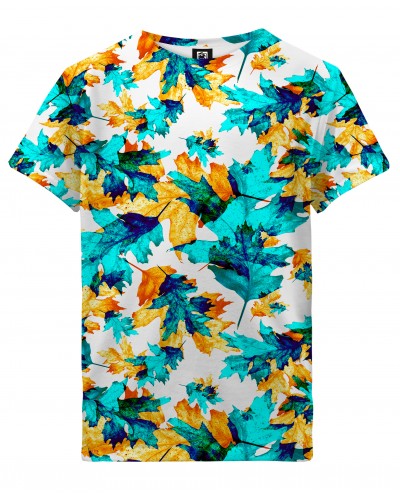 T-Shirt Cyan Leaves