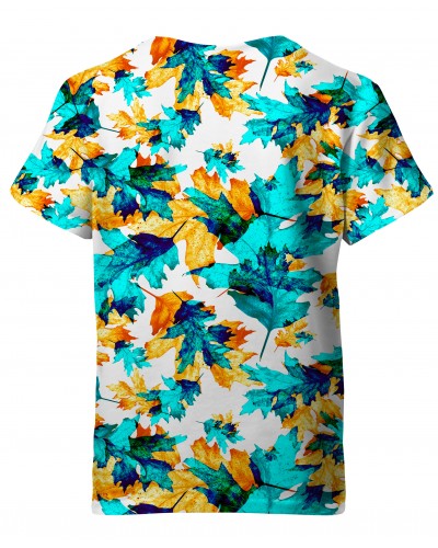 T-Shirt Cyan Leaves