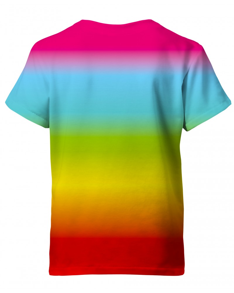 T-shirt homme personnalisé - liseré coloré - RAINBOW - 03108