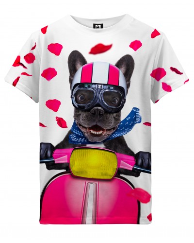 T-Shirt Dog on Scooter