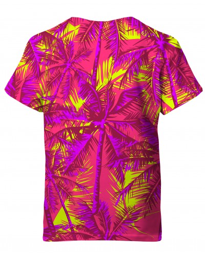 T-Shirt Neon Palms Pink