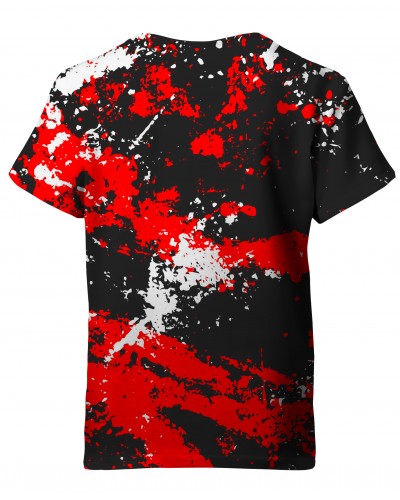 T-Shirt Marble Black Red