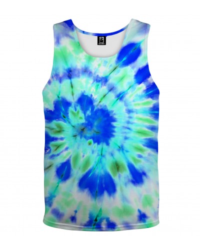 Tank Top Tie Die Green