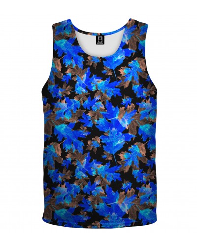 Tank Top Blue Leaves