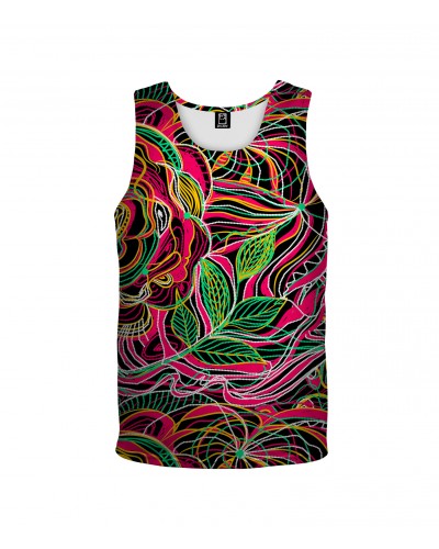 Tank Top Drawn Fowers