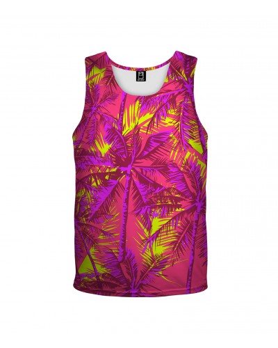 Tank Top Neon Palms Pink