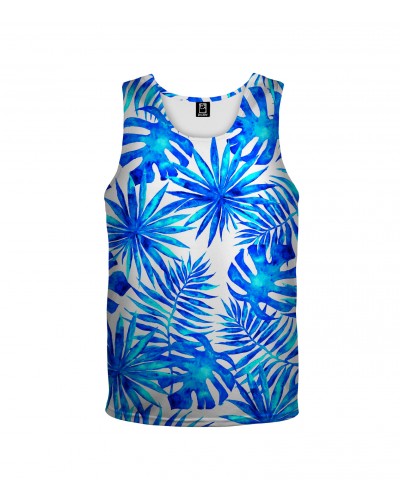 Tank Top Blue Summer Palm