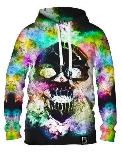 Hoodie with the hood Neon Skull