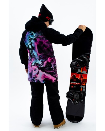 Snowboard hoodie Marble Neon