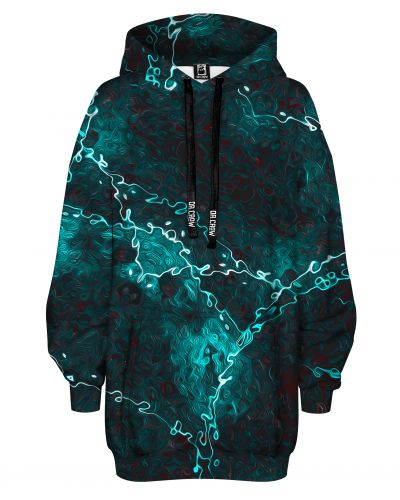 Hoodies Oversize Marble Turquoise