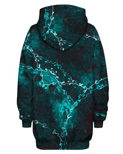 Hoodies Oversize Marble Turquoise