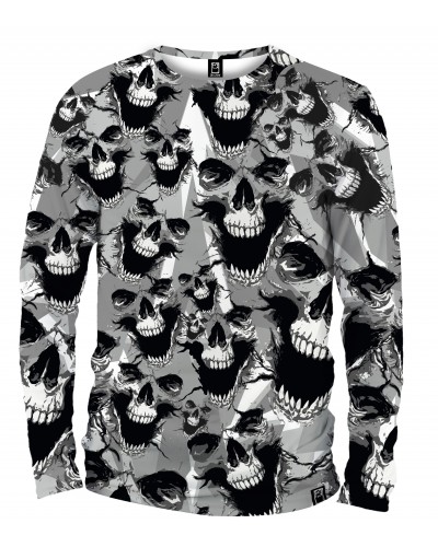 Longsleeve Skull Gray