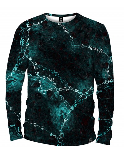 Long Sleeve Marble Turquoise