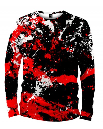 Long Sleeve Marble Black Red