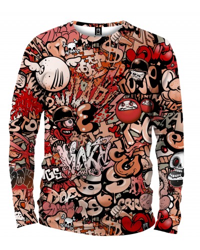 Long Sleeve Graffiti Skull