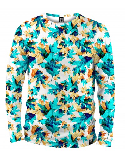 Longsleeve Cyan Leaves