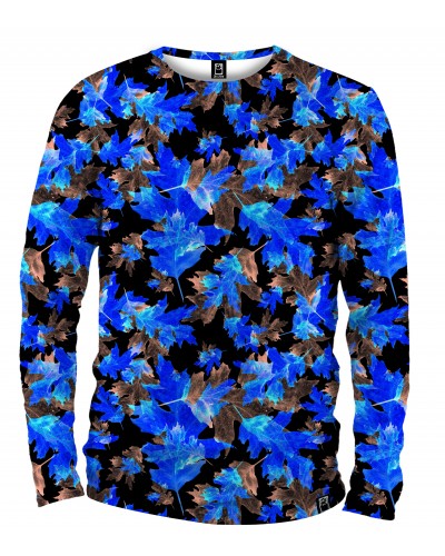 Long Sleeve Blue Leaves