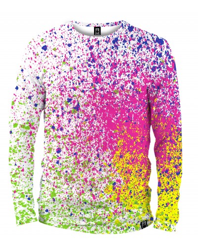 Long Sleeve Splatter White