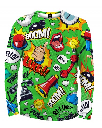 Longsleeve Comic Green