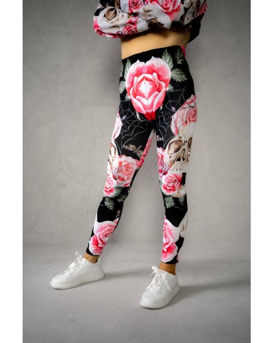 Leggings Skull in Roses