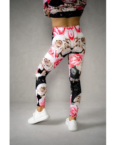 Leggings Skull in Roses